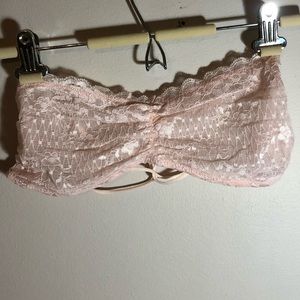 Free People Pink Lace Bandeau Bralette